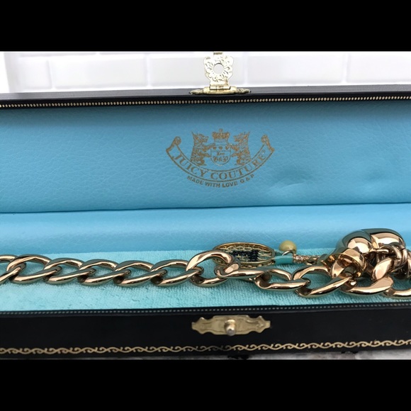 NEW Vintage Juicy Couture Gold Tennis Charm Bracelet - Picture 7 of 9